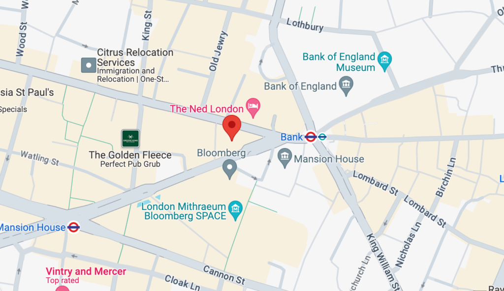Google Maps identifying office location